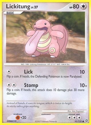 Lickitung (91) Reverse Holofoil - Secret Wonders