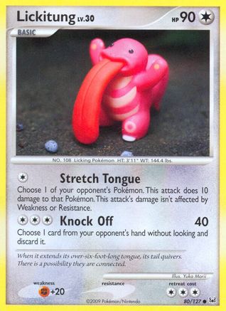 Lickitung (80) Reverse Holofoil - Platinum