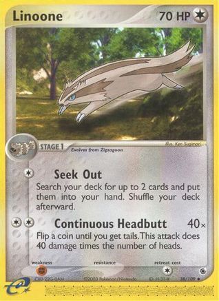 Linoone (38) Reverse Holofoil - Ruby and Sapphire