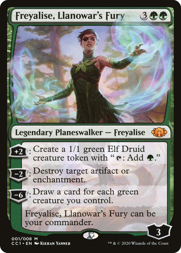 Freyalise, Llanowar's Fury (001) Foil - Commander Collection: Green