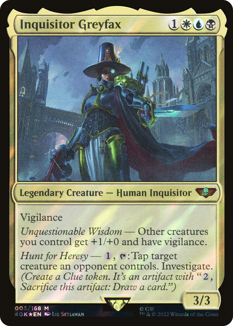 Inquisitor Greyfax (003) Foil - Warhammer 40,000 Commander