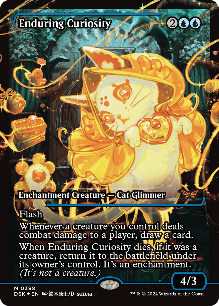 Enduring Curiosity (Showcase) (388) Foil - Duskmourn: House of Horror