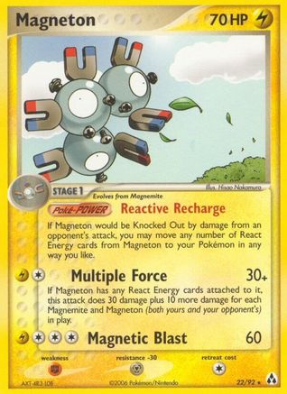 Magneton (22) Reverse Holofoil - Legend Maker