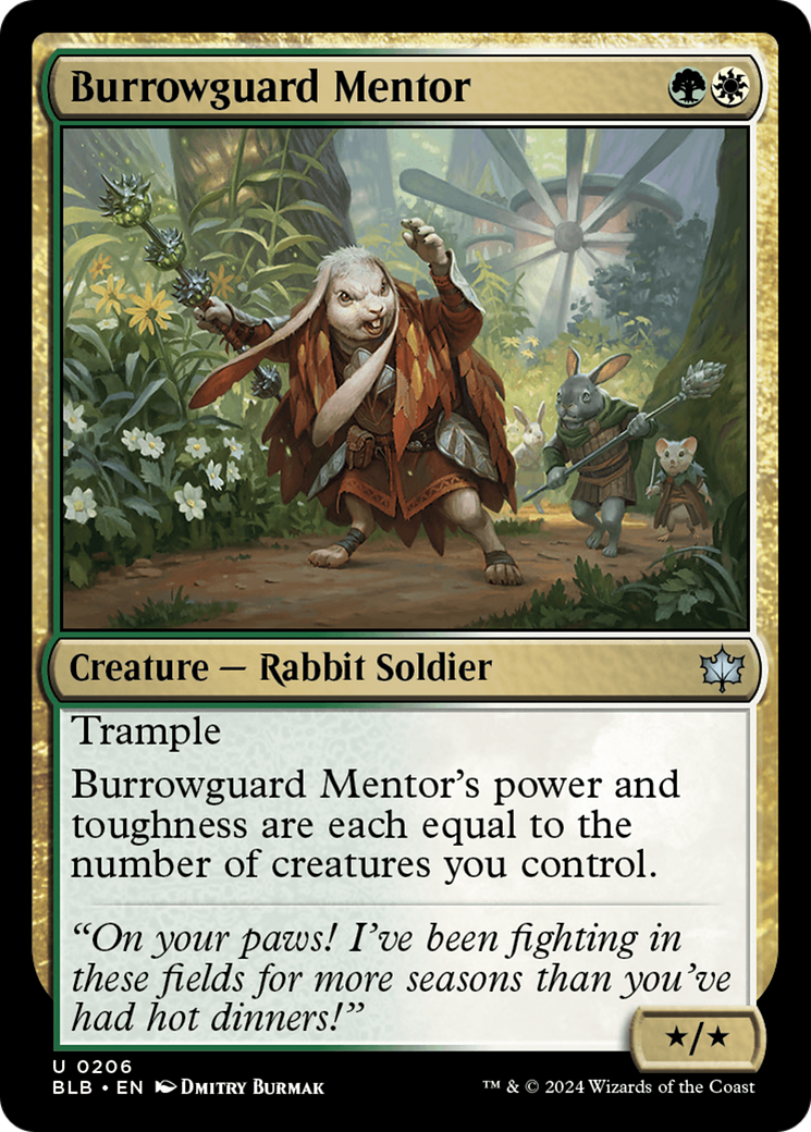 Burrowguard Mentor (206) Foil - Bloomburrow