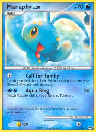 Manaphy (3) Holofoil - POP Series 6