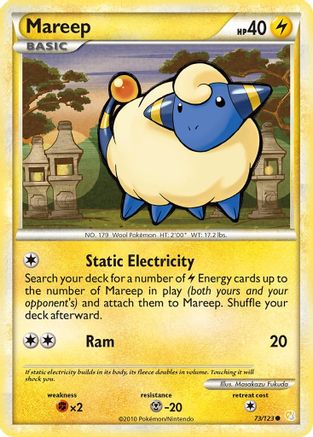 Mareep (73) Reverse Holofoil - HeartGold SoulSilver