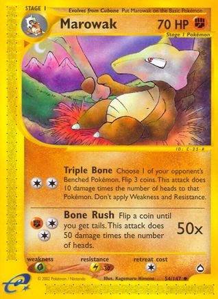 Marowak (54) Reverse Holofoil - Aquapolis