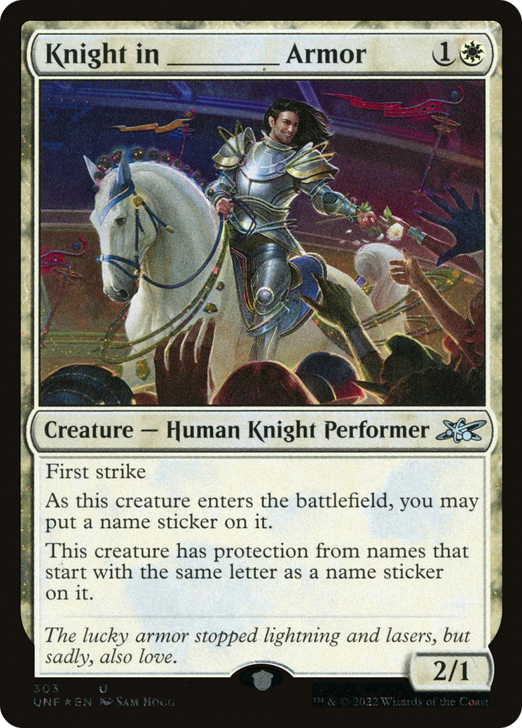Knight in _____ Armor (303) Foil - Unfinity