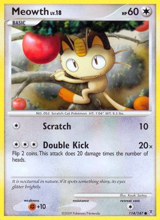 Meowth (114) Reverse Holofoil - Supreme Victors