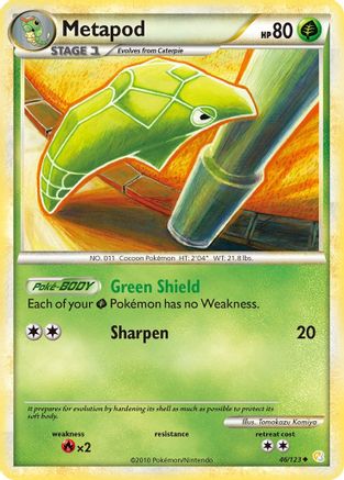 Metapod (46) Reverse Holofoil - HeartGold SoulSilver