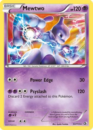 Mewtwo (53) Reverse Holofoil - Legendary Treasures