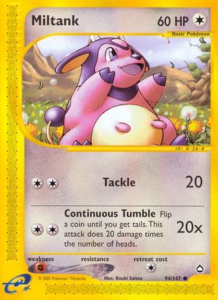 Miltank (94) Reverse Holofoil - Aquapolis