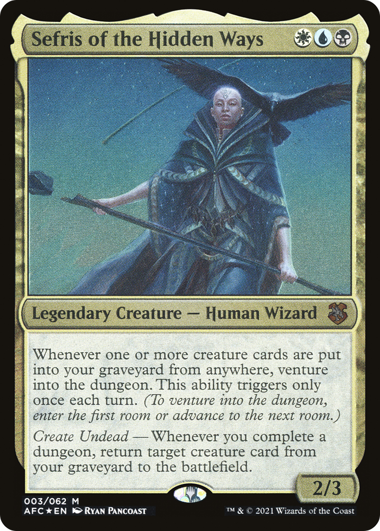 Sefris of the Hidden Ways (Display Commander) – Thick Stock (003) Foil - Forgotten Realms Commander Display Commanders