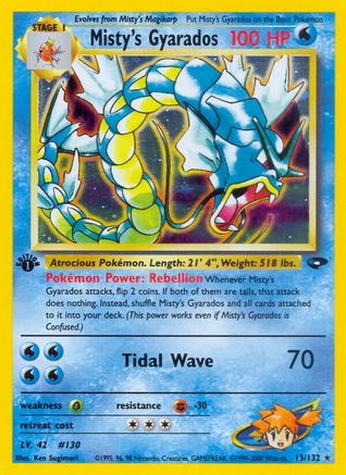 Misty's Gyarados (13) (1st Edition) Holofoil - Gym Challenge