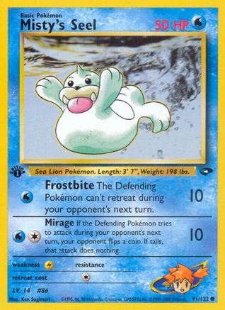 Misty's Seel (91) (1st Edition) - Gym Challenge