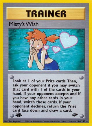 Misty's Wish (108) (1st Edition) - Gym Challenge