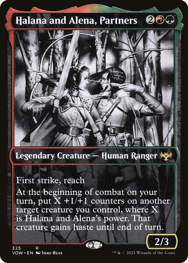Halana and Alena, Partners (Showcase) (325) Foil - Innistrad: Crimson Vow