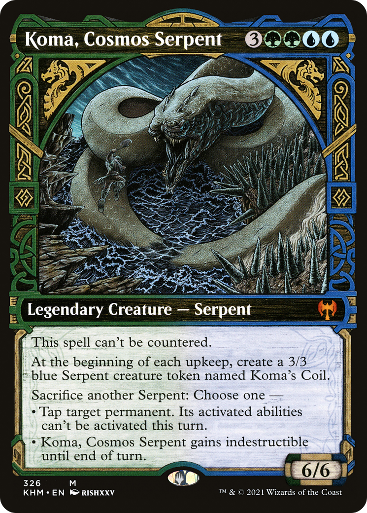 Koma, Cosmos Serpent (Showcase) (326) Foil - Kaldheim