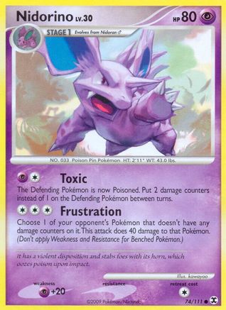 Nidorino (74) Reverse Holofoil - Rising Rivals