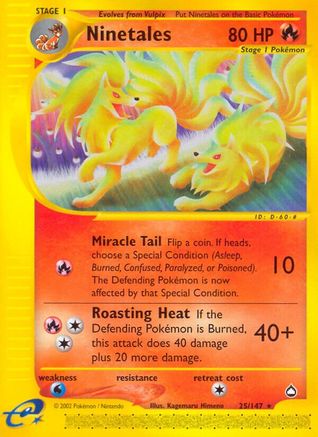 Ninetales (25) Reverse Holofoil - Aquapolis