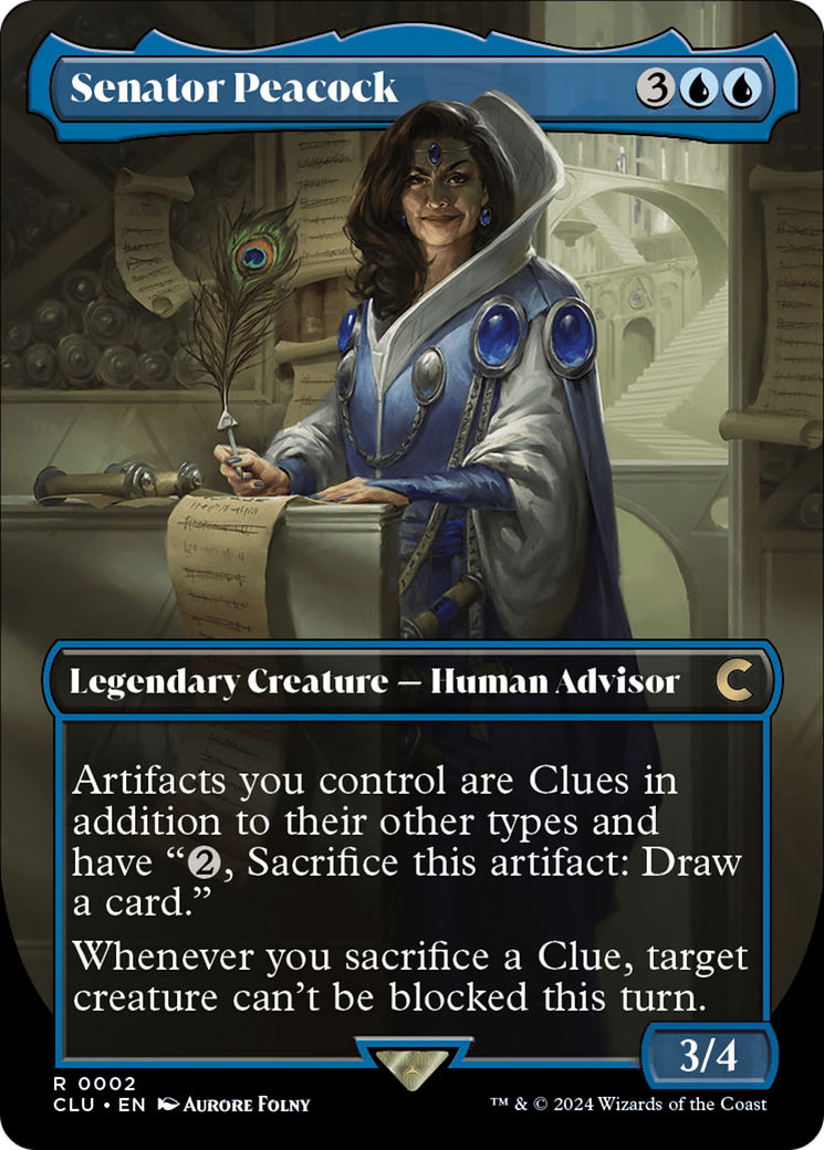 Senator Peacock (Borderless) (002) - Ravnica: Clue Edition