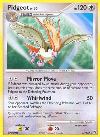 Pidgeot (35) Reverse Holofoil - Secret Wonders