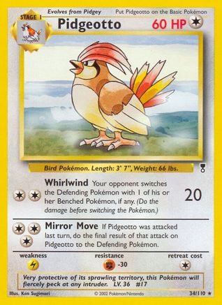 Pidgeotto (34) Reverse Holofoil - Legendary Collection