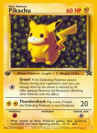Pikachu (1) (Misprint) (1) 1st Edition - WoTC Promo