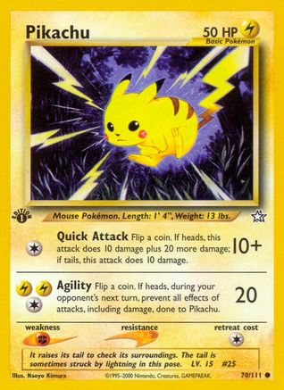 Pikachu (70) 1st Edition - Neo Genesis