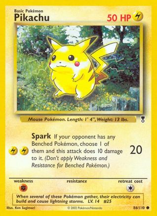 Pikachu (86) Reverse Holofoil - Legendary Collection