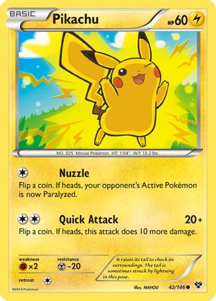 Pikachu (42) Reverse Holofoil - XY Base Set