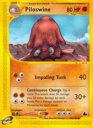 Piloswine (43) (43) Reverse Holofoil - Skyridge
