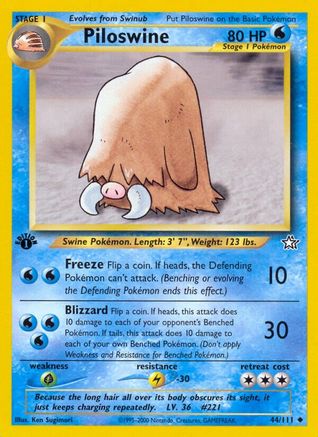 Piloswine (44) 1st Edition - Neo Genesis