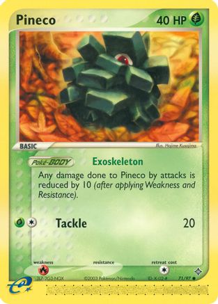 Pineco (71) Reverse Holofoil - Dragon