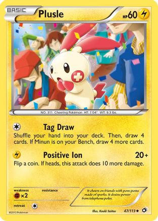 Plusle (47) Reverse Holofoil - Legendary Treasures