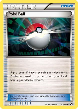 Poke Ball (97) Reverse Holofoil - Black and White