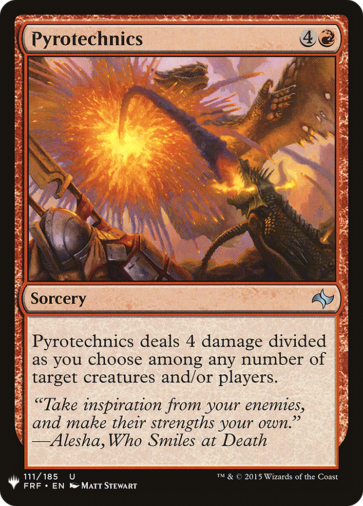 Pyrotechnics (FRF-111) - The List