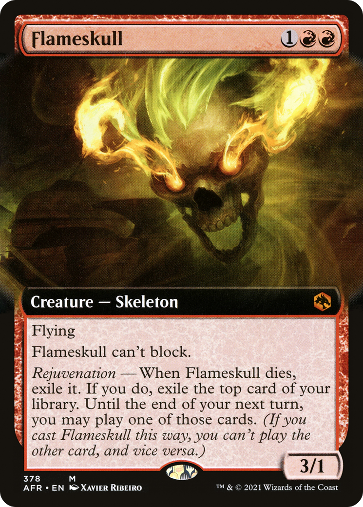 Flameskull (Extended Art) (378) - Adventures in the Forgotten Realms