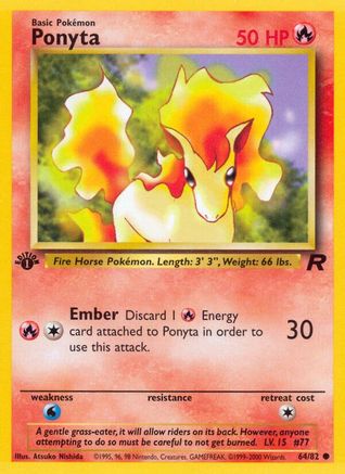 Ponyta (64) 1st Edition - Team Rocket