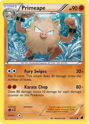 Primeape (60) Reverse Holofoil - Plasma Freeze