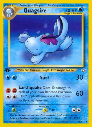 Quagsire (45) 1st Edition - Neo Genesis
