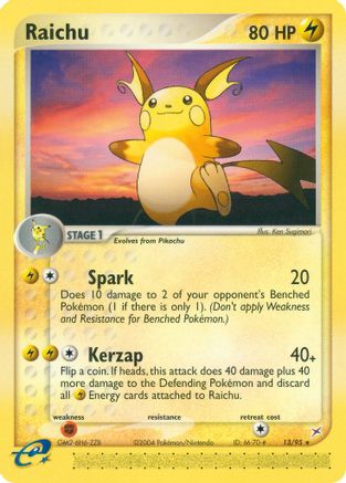 Raichu (13) Reverse Holofoil - Team Magma vs Team Aqua
