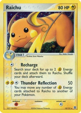 Raichu (12) Reverse Holofoil - FireRed & LeafGreen