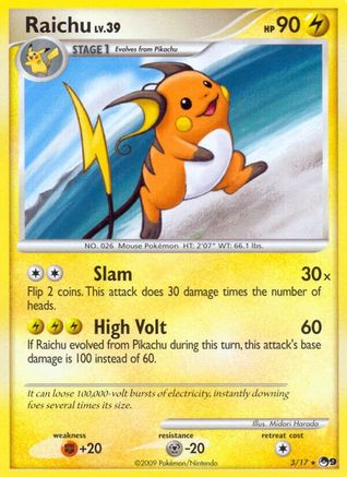 Raichu (3) Reverse Holofoil - POP Series 9