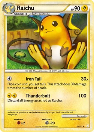 Raichu (10) Reverse Holofoil - HeartGold SoulSilver