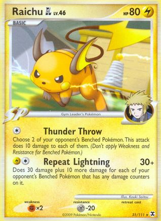 Raichu GL (31) Reverse Holofoil - Rising Rivals