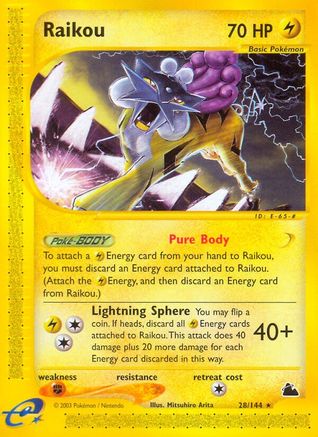 Raikou (28) Reverse Holofoil - Skyridge