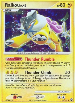 Raikou (16) Reverse Holofoil - Secret Wonders