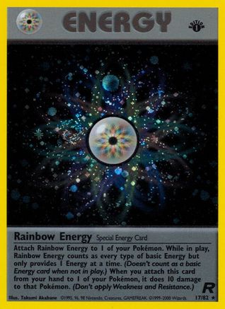 Rainbow Energy (17) 1st Edition Holofoil - Team Rocket