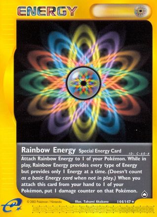 Rainbow Energy (144) Reverse Holofoil - Aquapolis